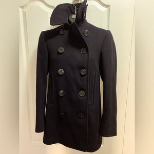 1940s Authentic NAVAL Lined Pea Coat Blue Black Wool Double-breasted ⚓️ Buttons